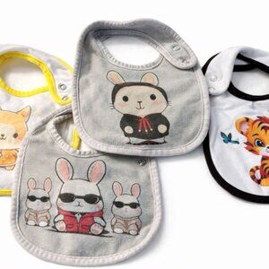 Best Maiwa 6 Pack Cotton Baby Bibs for Girls Boys with Waterproof layer-AC288